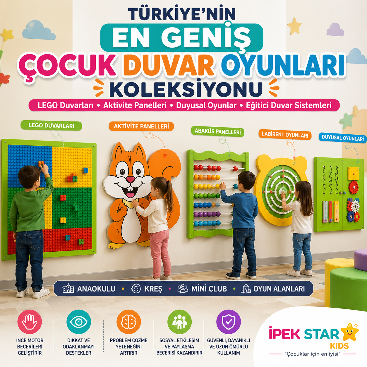 Türkiye'nin En Geniş Çocuk Duvar Oyunları Koleksiyonu