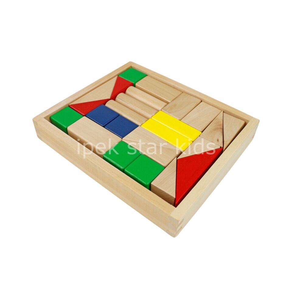 Ahşap Kasalı Blok (25 parça)