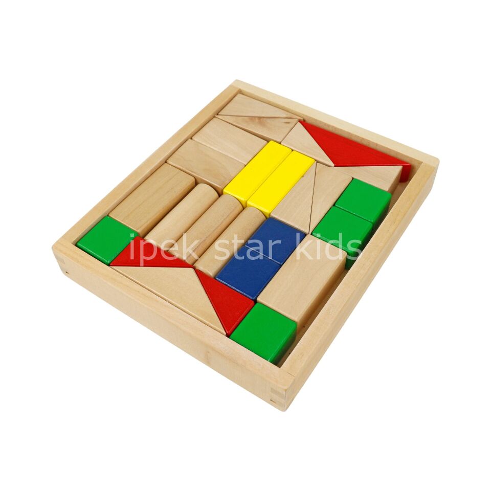 Ahşap Kasalı Blok (25 parça)