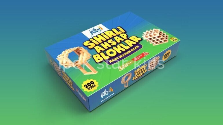 Sihirli Ahşap Yapı Blokları 200 Parça