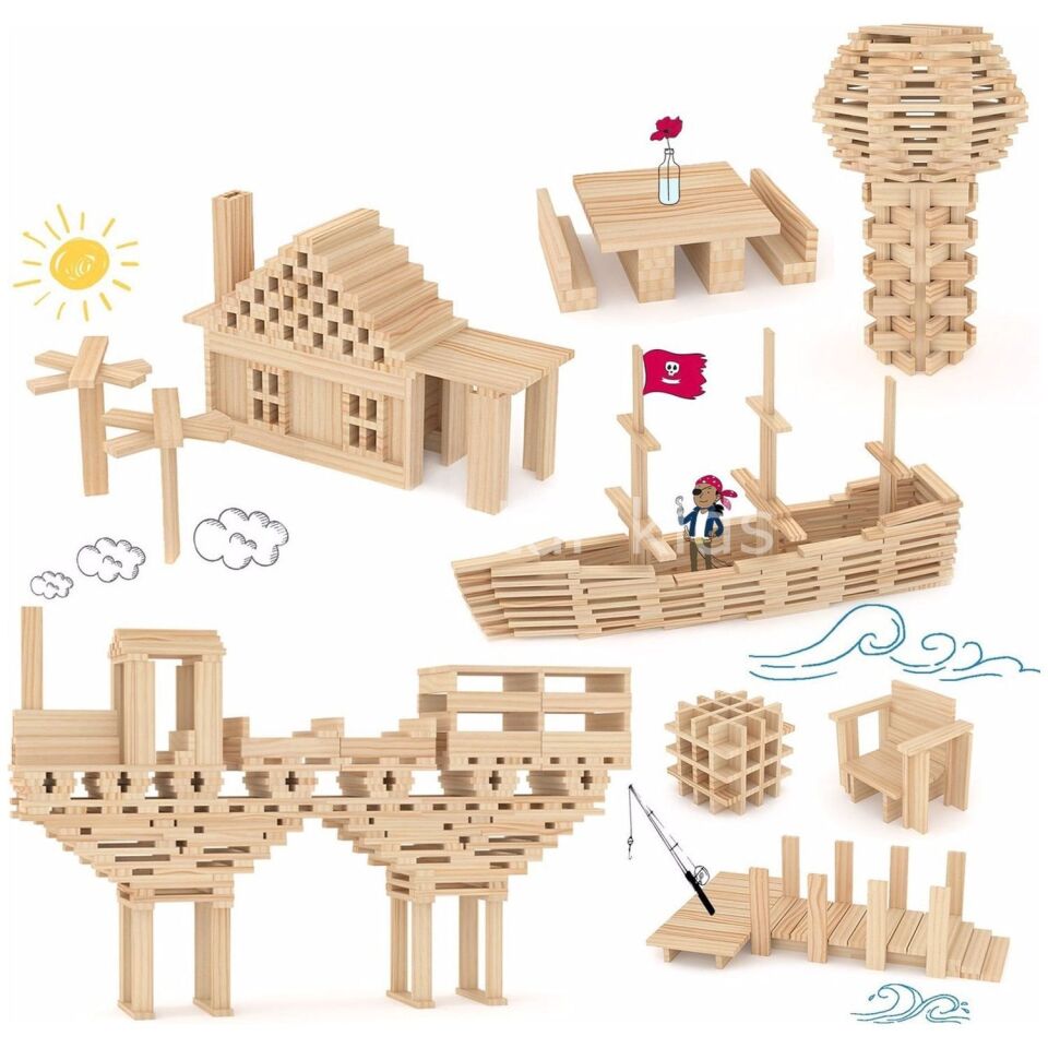 Sihirli Ahşap Yapı Blokları 200 Parça