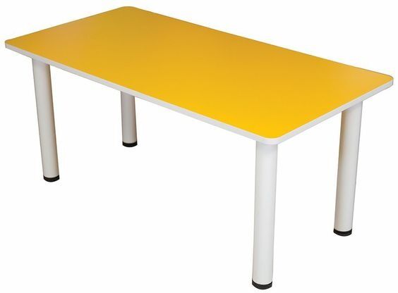 Metal Ayaklı Ahşap Dikdörtgen Masa