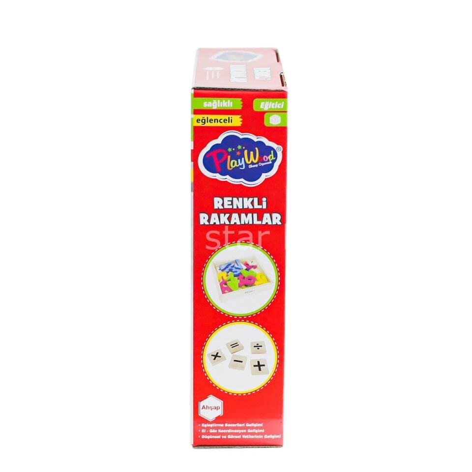 Ahşap Renkli Rakamlar 26 Parça