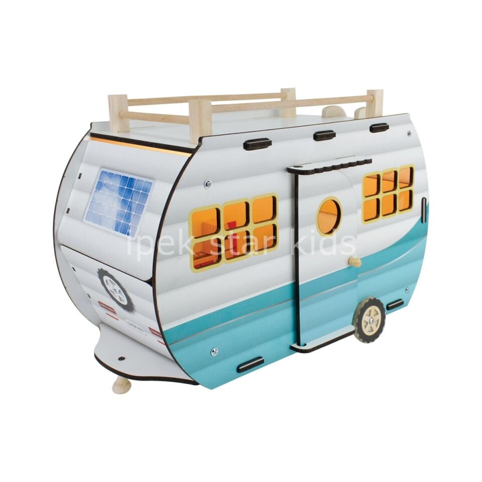 Ahşap Karavan Turkuaz