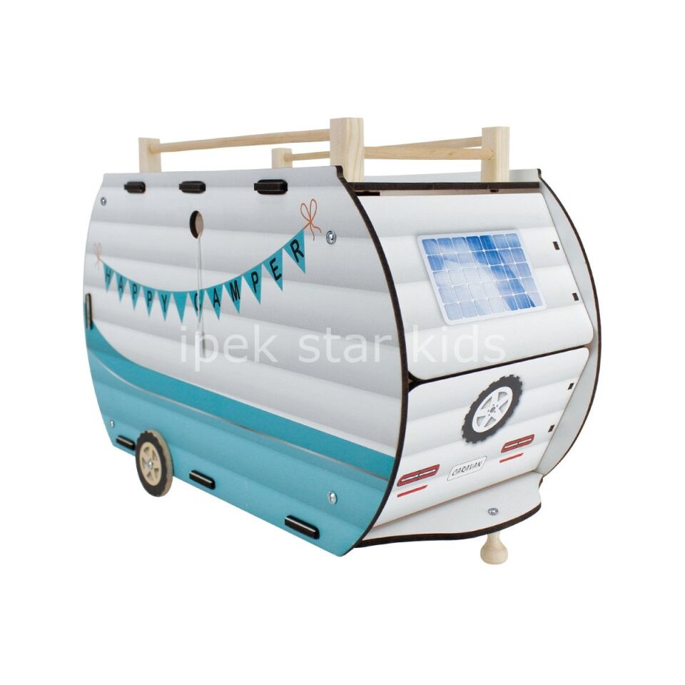 Ahşap Karavan Turkuaz