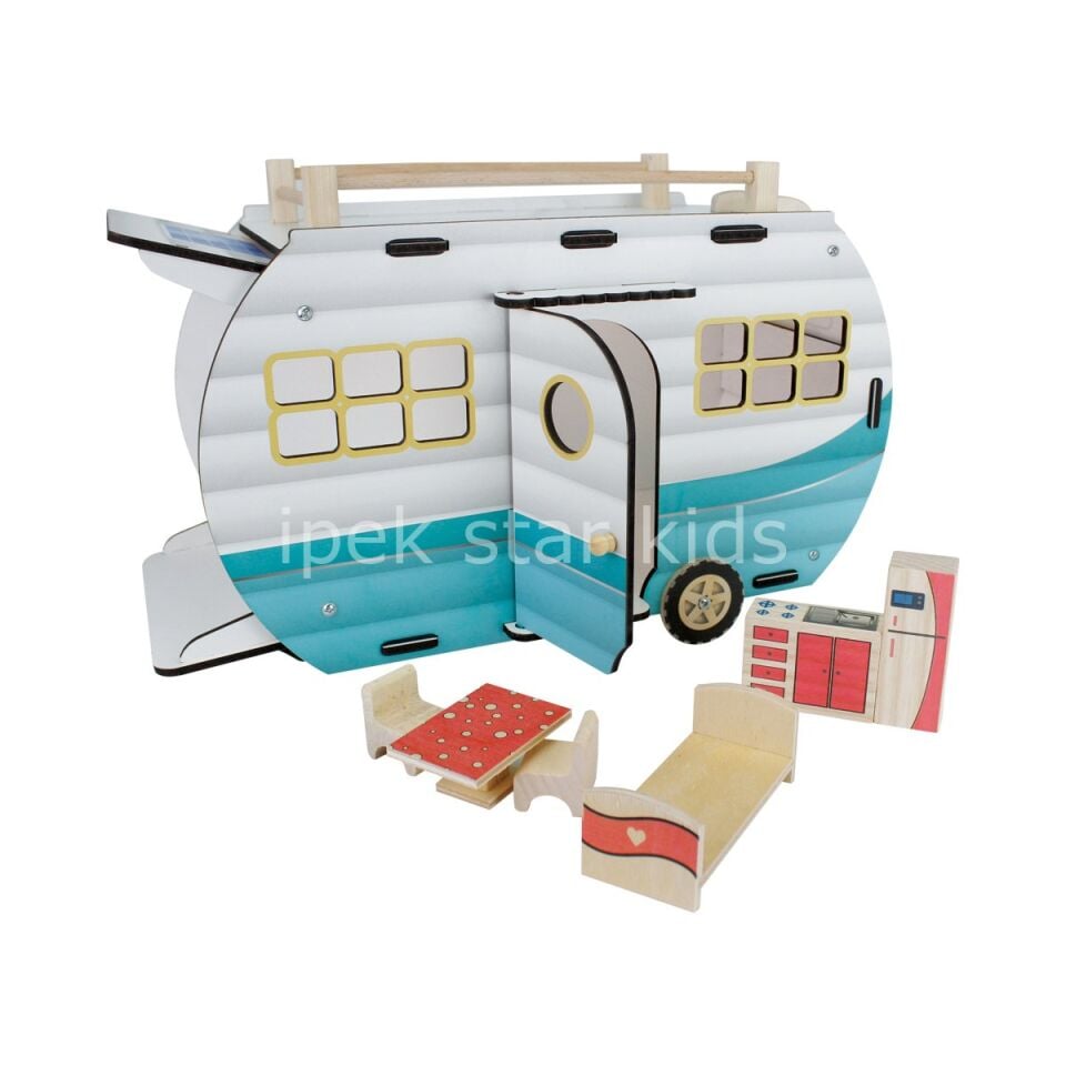 Ahşap Karavan Turkuaz