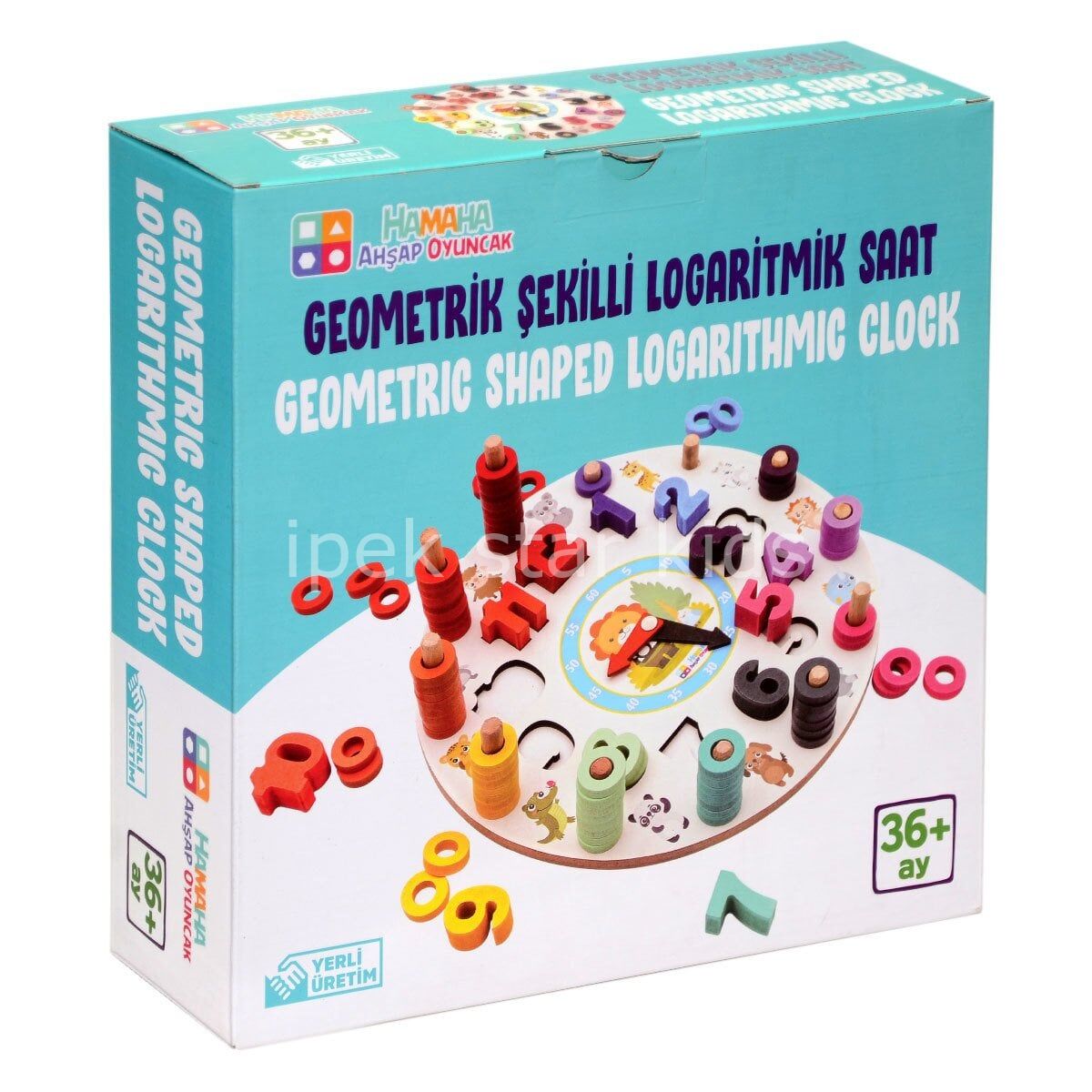 Ahşap Geometrik Logaritmik Saat