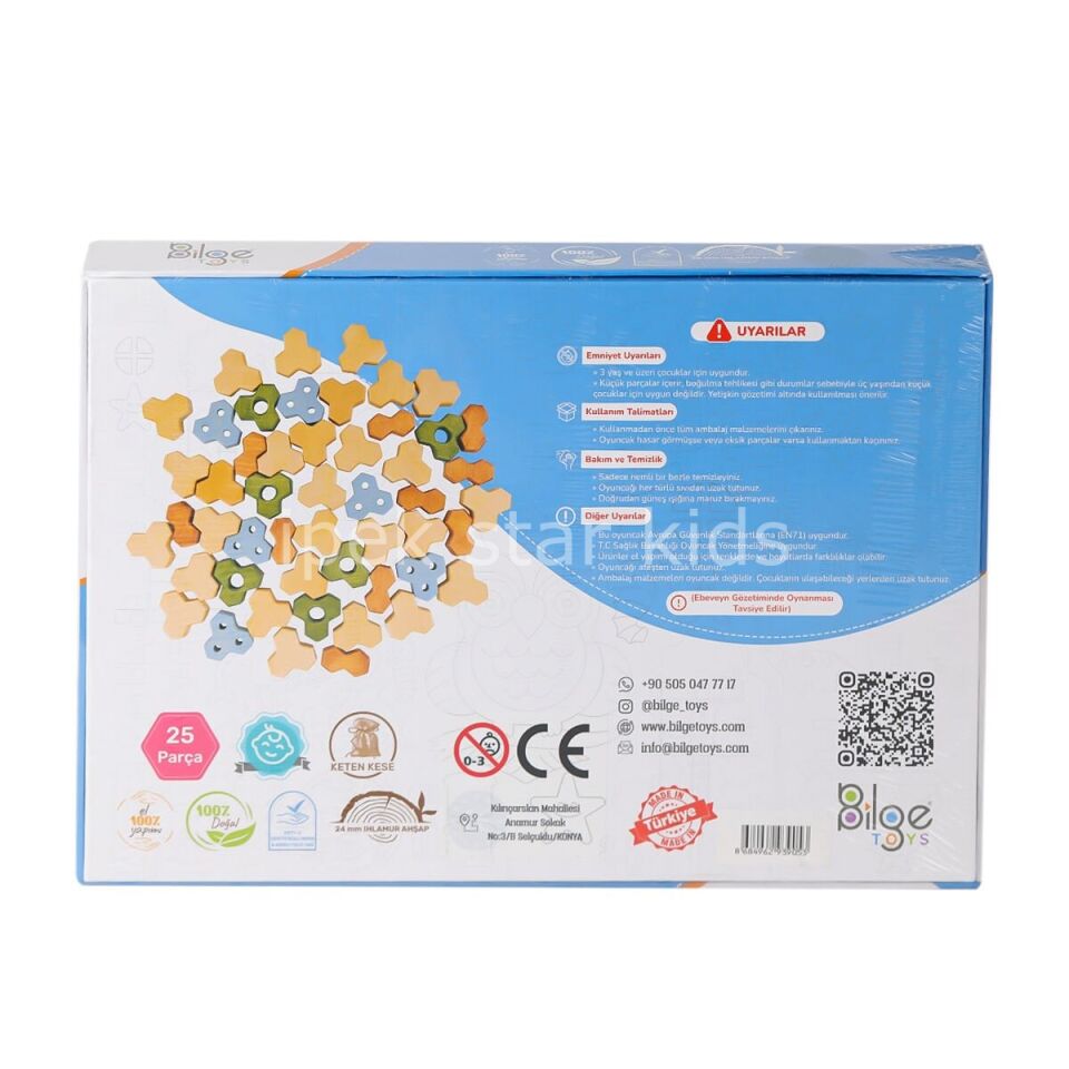 Bal Peteği Ahşap Denge Oyunu