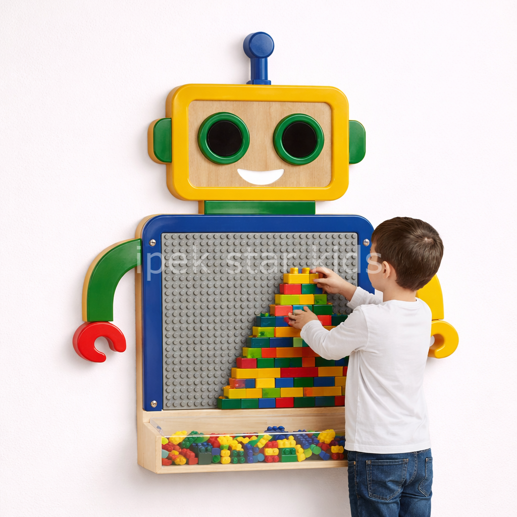 Robot Duvar Oyun Paneli Lego – Duplo Uyumlu Çocuk Aktivite Paneli