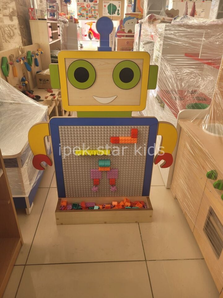 Robot Duvar Oyun Paneli Lego – Duplo Uyumlu Çocuk Aktivite Paneli