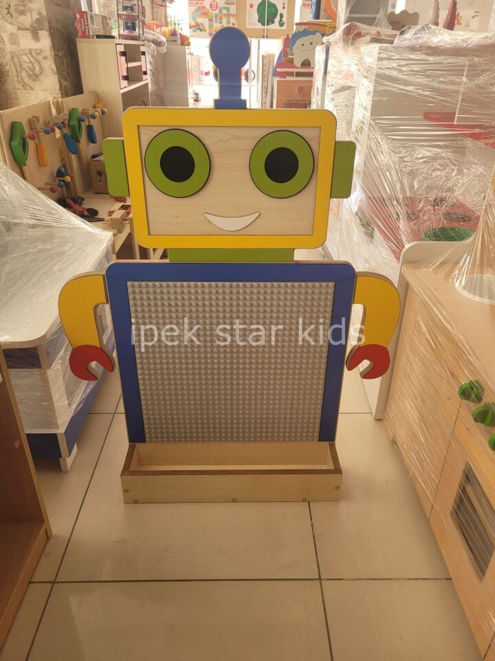 Robot Duvar Oyun Paneli Lego – Duplo Uyumlu Çocuk Aktivite Paneli