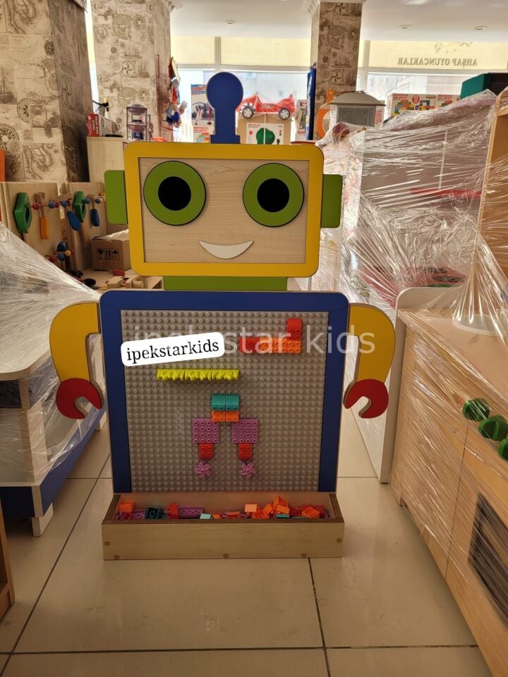 Robot Duvar Oyun Paneli Lego – Duplo Uyumlu Çocuk Aktivite Paneli