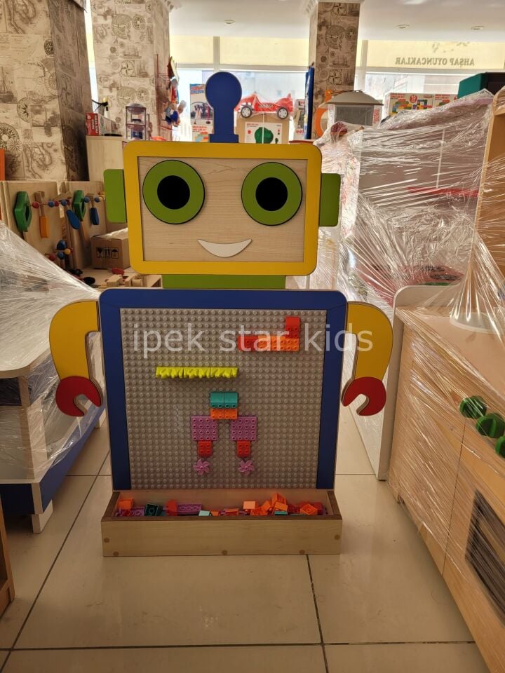 Robot Duvar Oyun Paneli Lego – Duplo Uyumlu Çocuk Aktivite Paneli