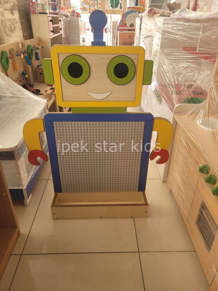Robot Duvar Oyun Paneli Lego – Duplo Uyumlu Çocuk Aktivite Paneli