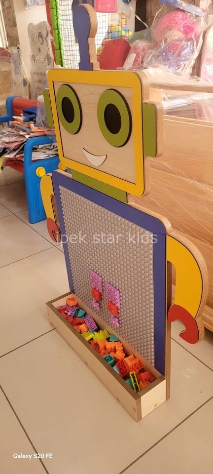 Robot Duvar Oyun Paneli Lego – Duplo Uyumlu Çocuk Aktivite Paneli