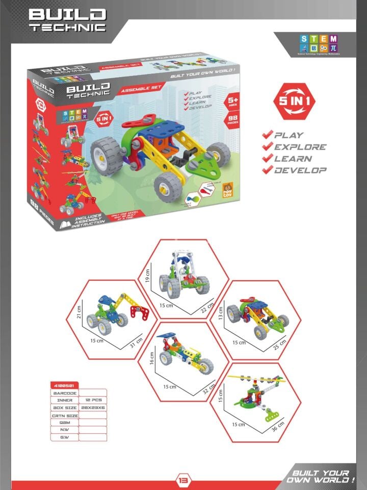 Stem Sök-Tak Kendin Yap 5 In 1 98 Parça