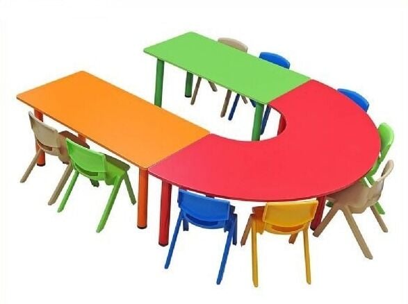 Metal Ayaklı U Masa Grubu