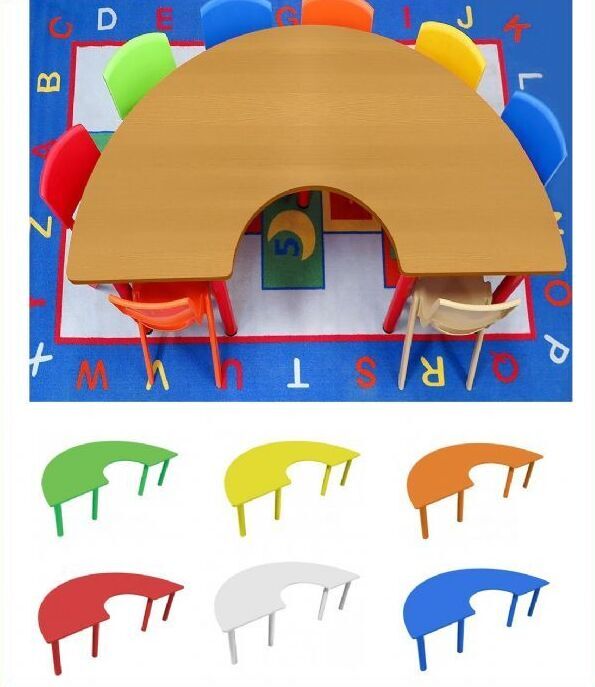 Anaokulu 8 Kişilik Oval Ay Masa