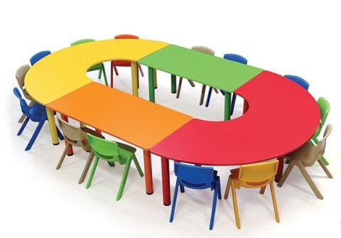 Amfi Oval U Masa Grubu 4 Parça