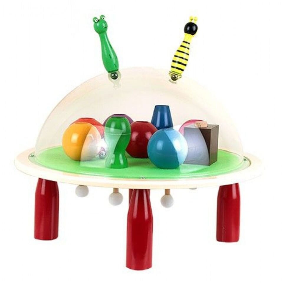 Manyetik UFO beceri oyunu 50 cm ahşap duyu ve motor gelişim oyunu