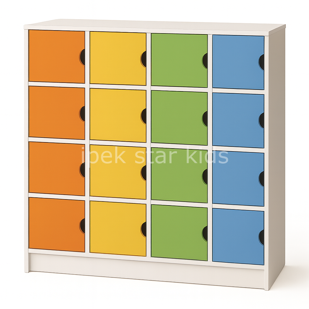 16 Kapaklı Kişisel Öğrenci Dolabı