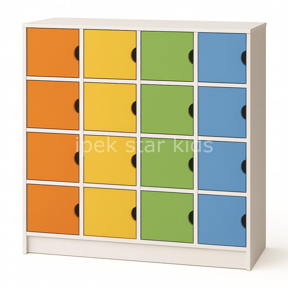 16 Kapaklı Kişisel Öğrenci Dolabı