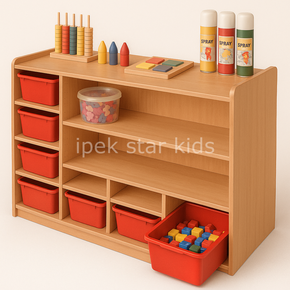 7'li Plastik Çekmeceli Kutulu Dolap