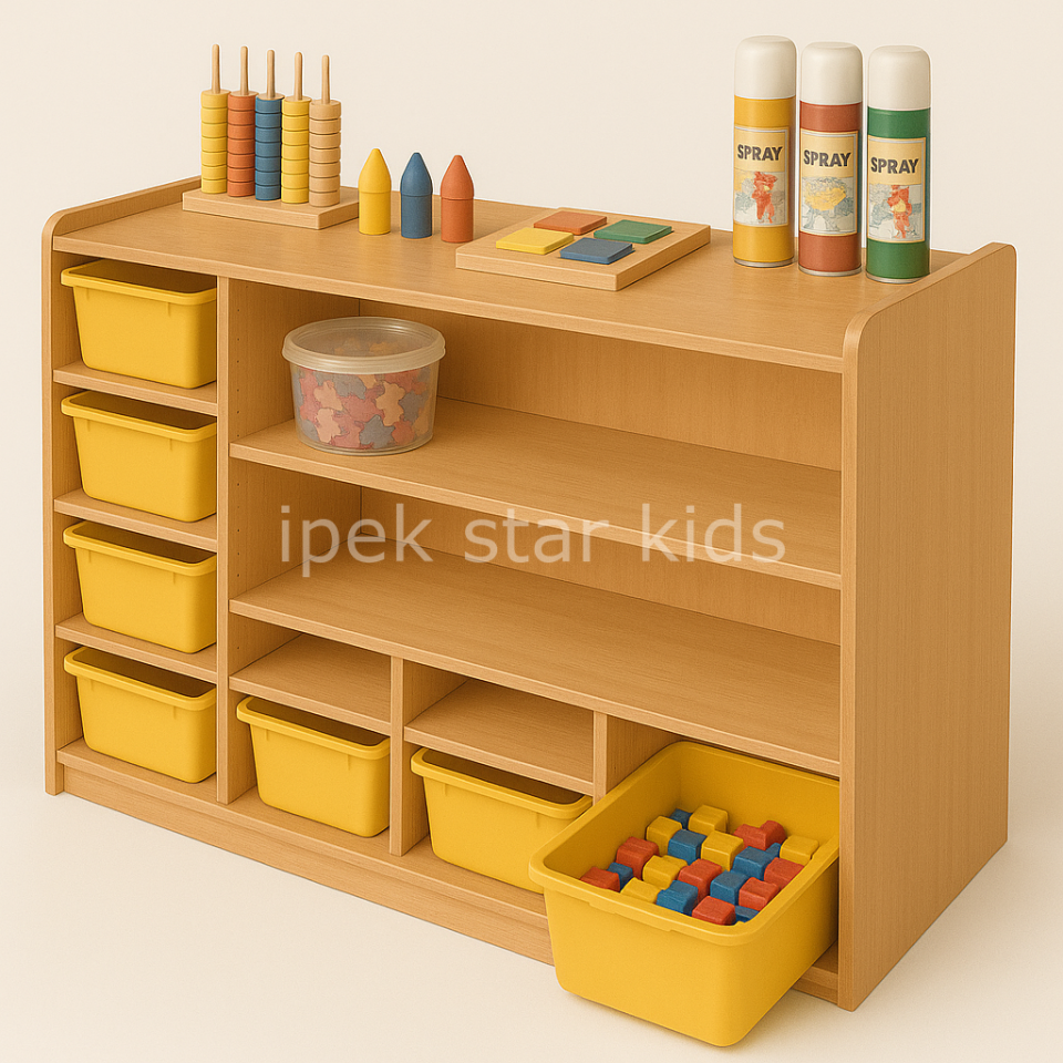 7'li Plastik Çekmeceli Kutulu Dolap