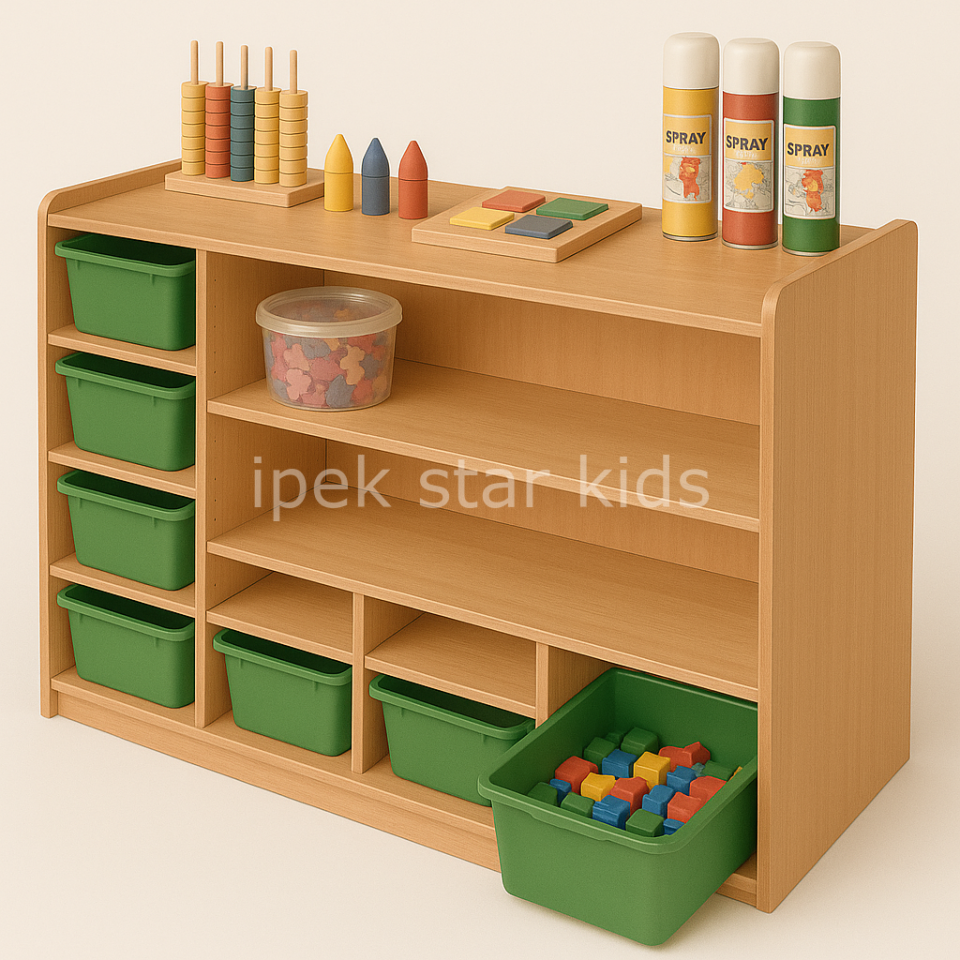 7'li Plastik Çekmeceli Kutulu Dolap