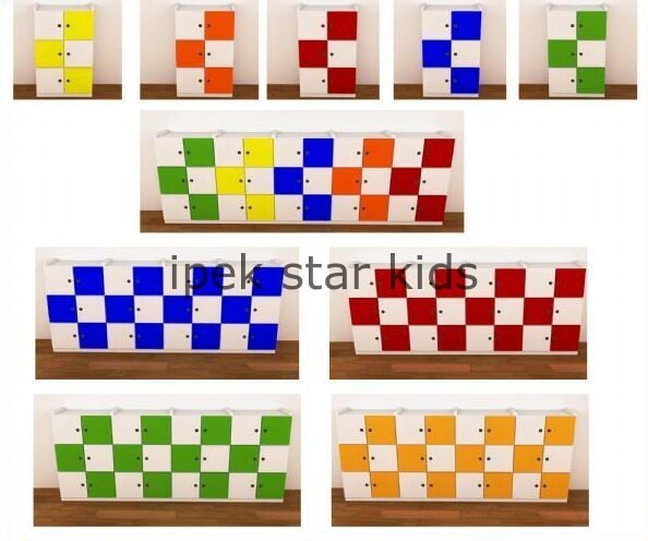 6 Kapaklı Öğrenci Dolabı