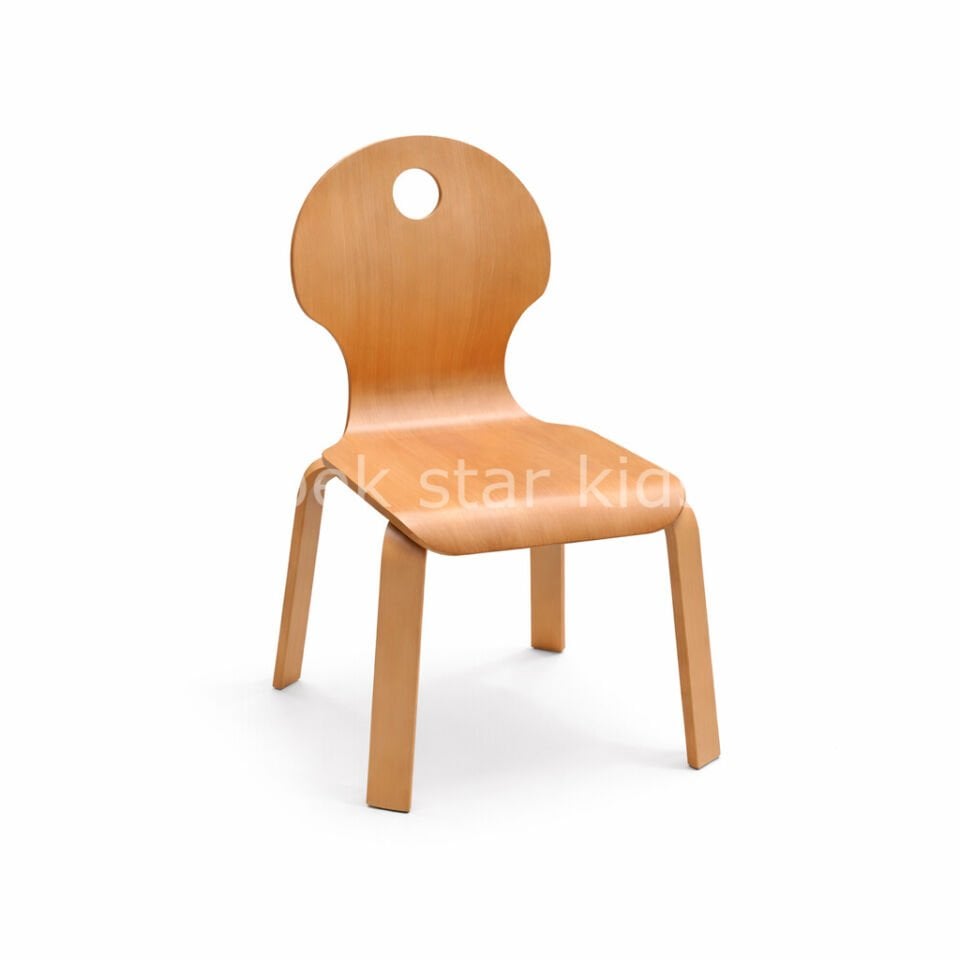 İpek Star Kids Kayın Ahşap Anaokulu Çocuk Sandalyesi – Kreş İçin Ergonomik ve Dayanıklı