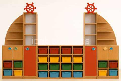 Yelkenli Anaokulu Dolap Seti