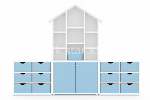 Çatılı Anaokulu Kreş Dolap Grubu