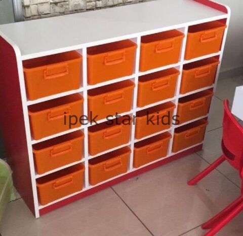 16 Bölmeli Oyuncak Malzeme Dolabı