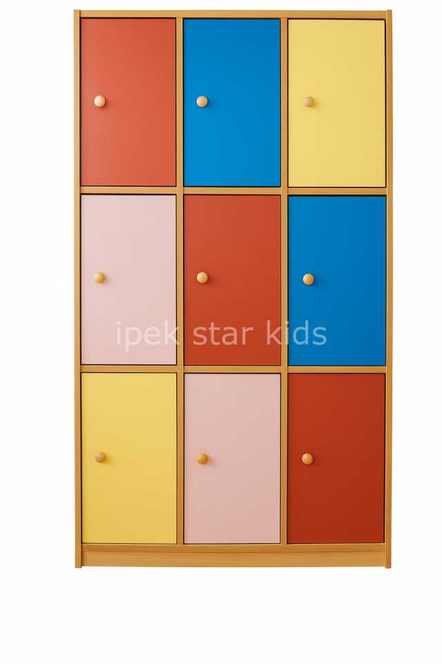 9 Kapaklı 18 Bölmeli Eşya Dolabı
