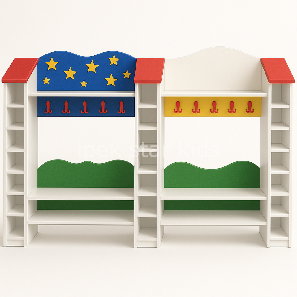 Anaokulu & Kreş Güneş Figürlü Çocuk Portmanto | İpek Star Kids