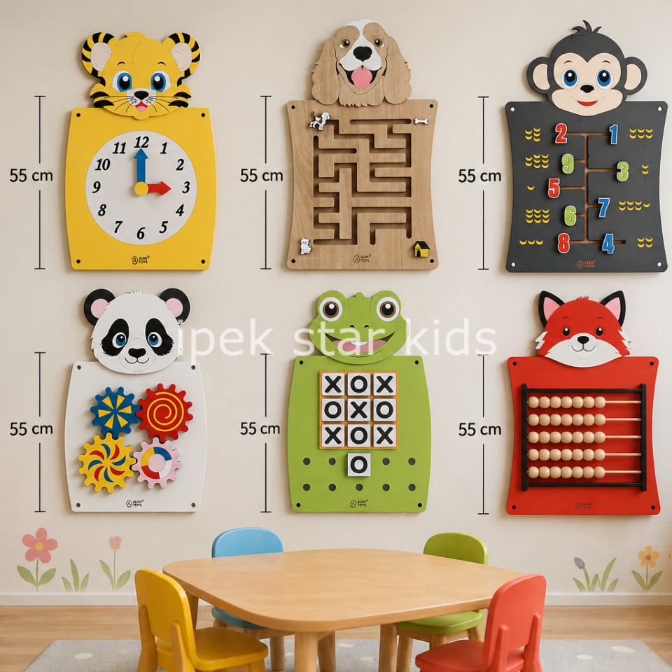 Hayvanlar Çocuk Duvar Oyunları Seti 6’lı