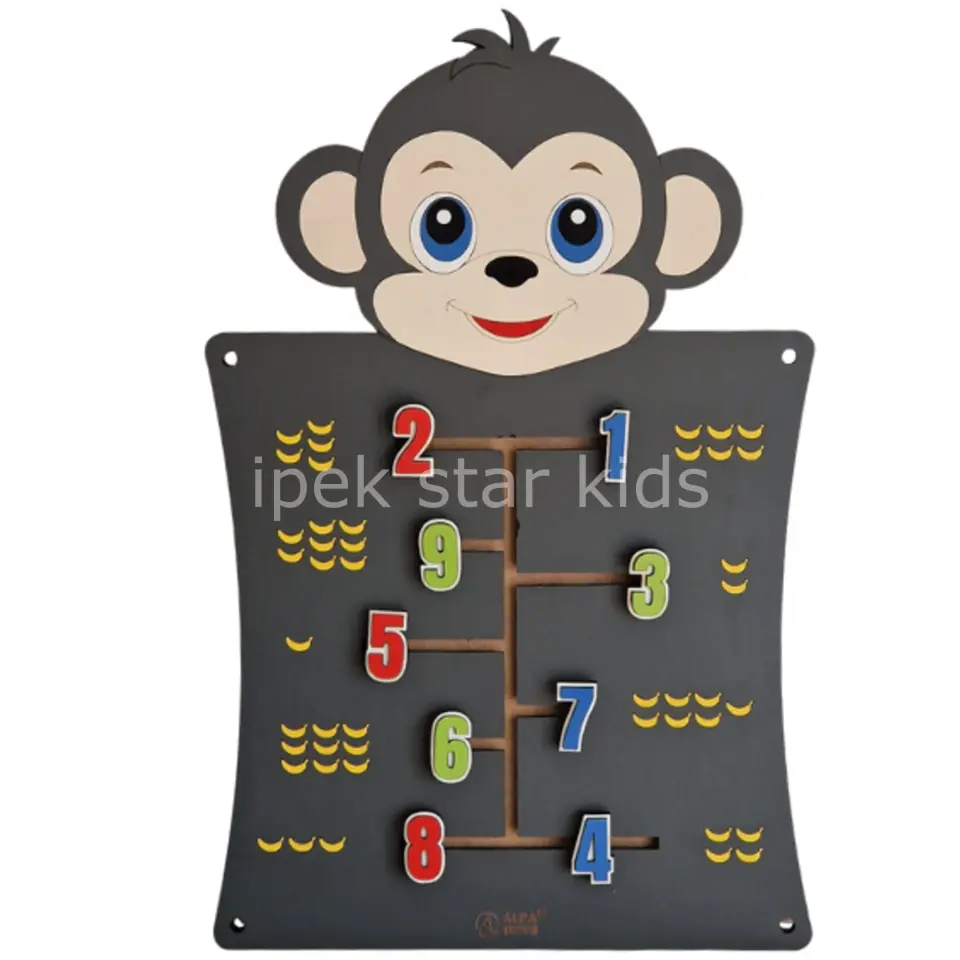 maymunlu hayvanlar çocuk duvar oyunları seti