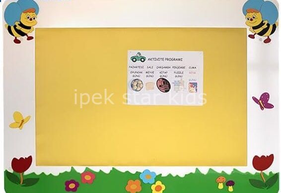 Anaokulu Kreş Yuva Arı Lale Figürlü Pano 135*95 Cm