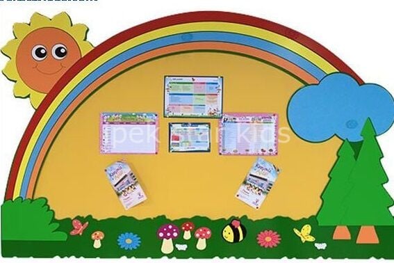 Anaokulu Kreş Yuva Gökkuşağı Sınıf Panosu