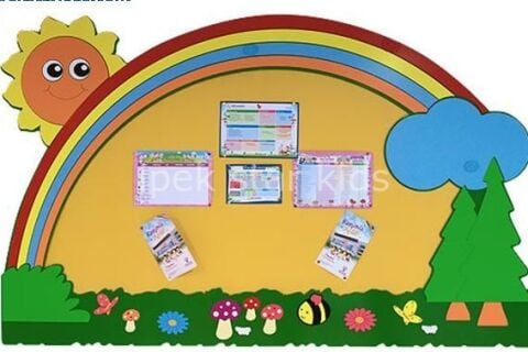 Anaokulu Kreş Yuva Gökkuşağı Sınıf Panosu