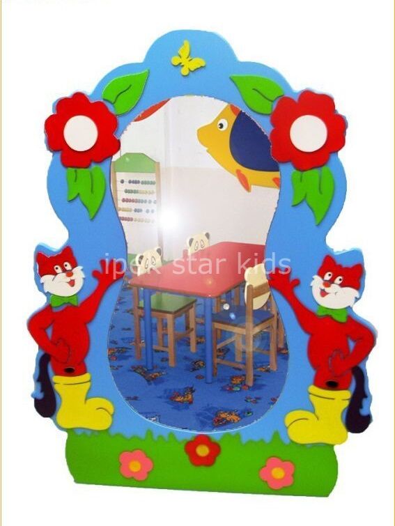 Anaokulu Kreş Yuva Çizmeli Kedi Boy Aynası 140*90