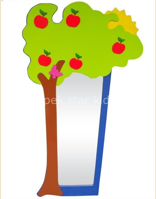 Çocuk Odası Anaokulu Kreş Yuva Ağaçlı Boy Aynası