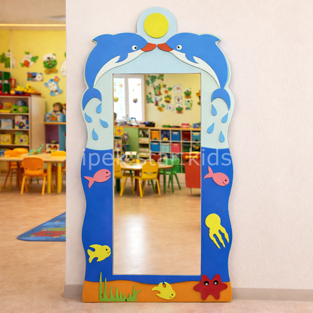 Yunus Figürlü Anaokulu Kreş Çocuk Yuva Boy Aynası