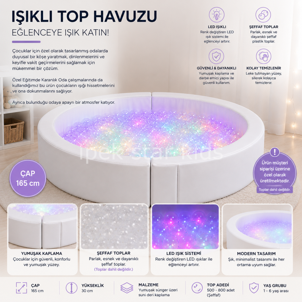 ışıklı top havuzu