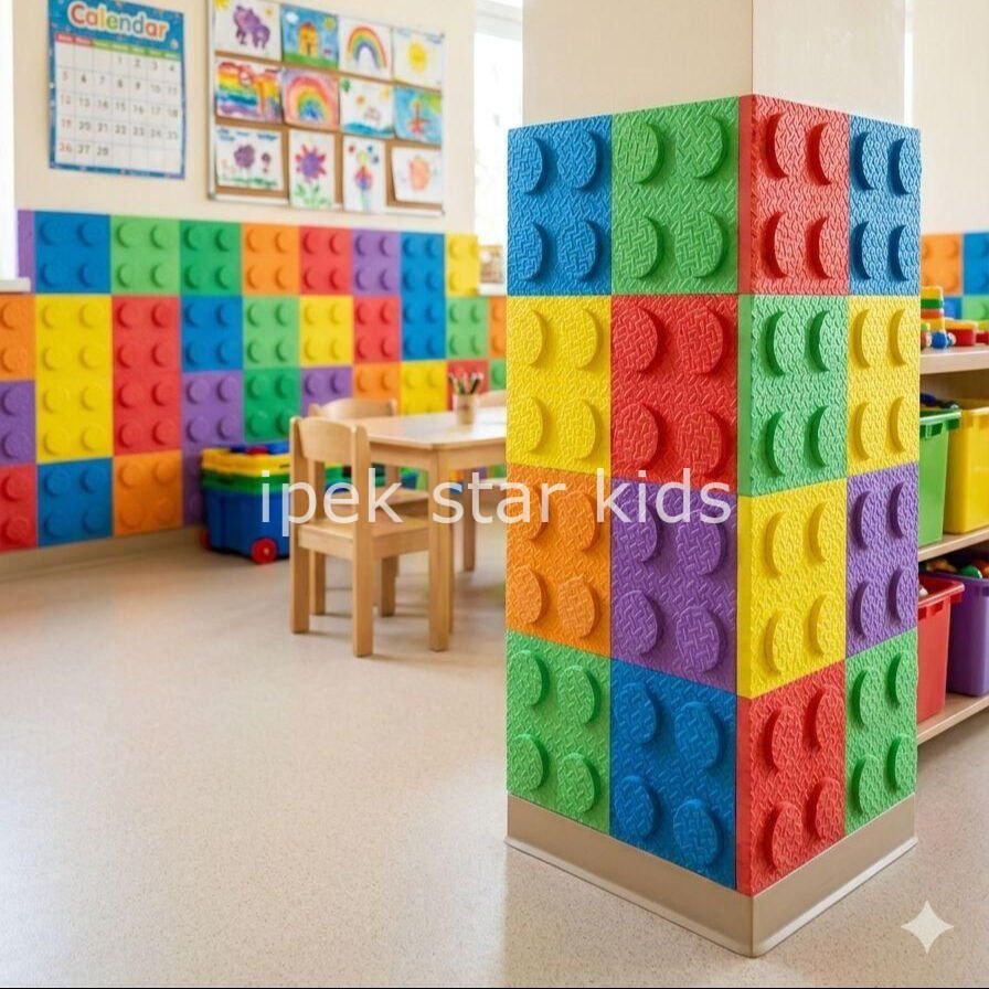 Anaokulu İçin Lego Görünümlü Duvar Koruma Sistemi