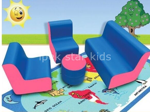 Oturma Grubu Pembe Mavi Anaokulu Koltuk Takımı