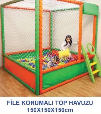 Fileli Korumalı Top Havuzu 150X150X150Cm. Toplar Ve Kaydırak Dahil Değildir