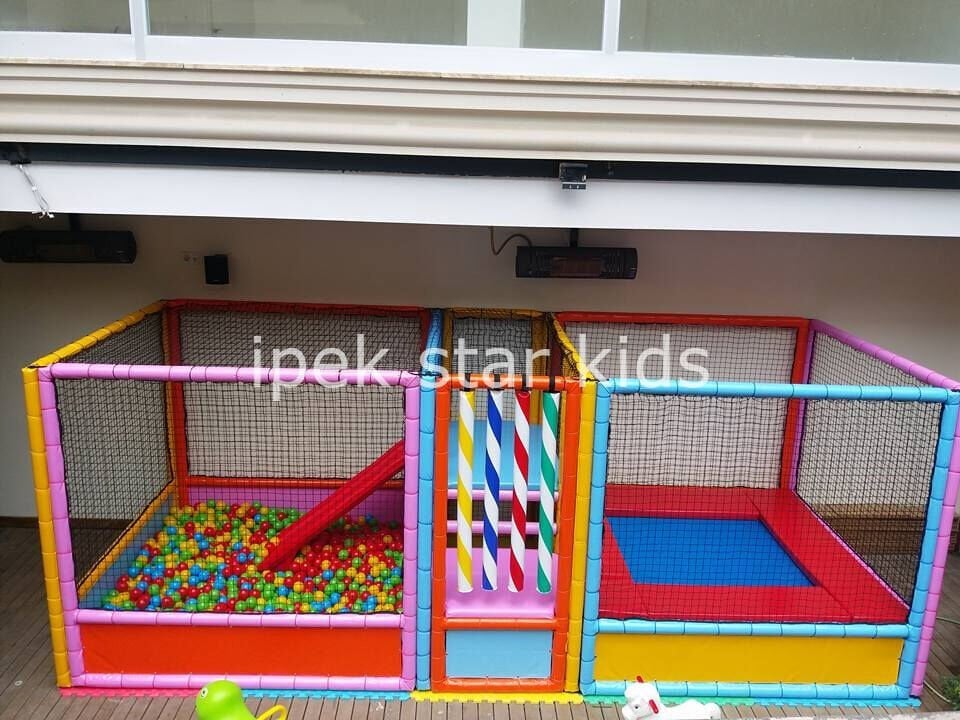 200x500xH200 cm trambolinli soft play top havuzu