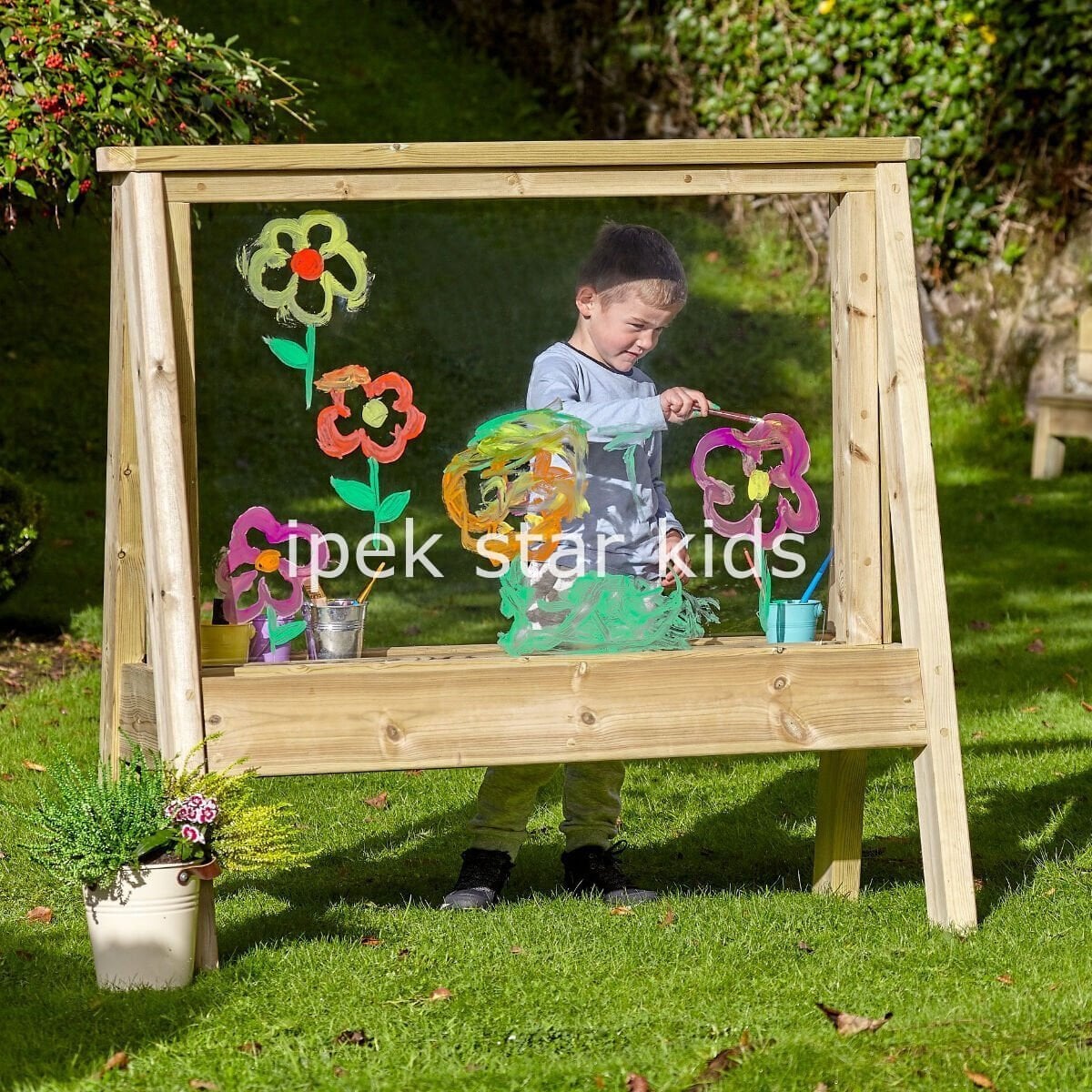orman okulu pleksi boyama panosu 120x66x120 cm